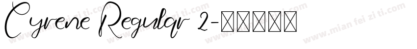 Cyrene Regular 2字体转换